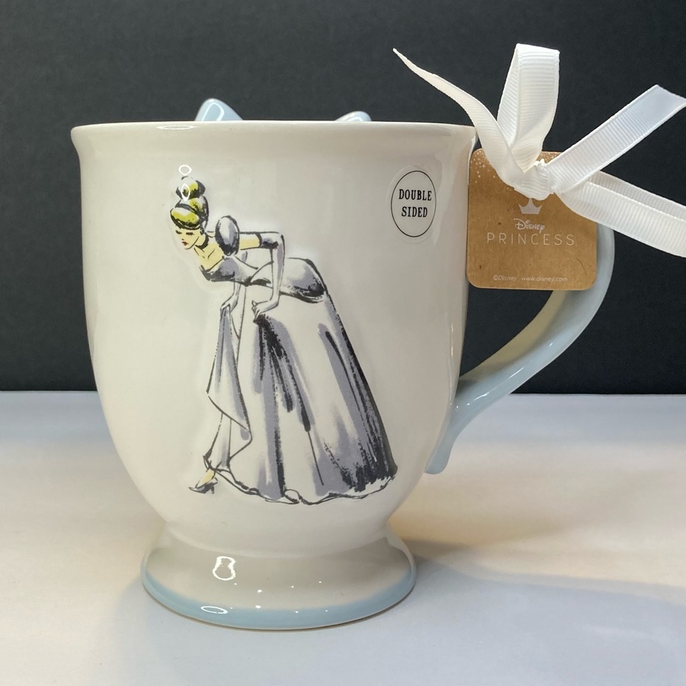 Rae Dunn Disney Cinderella Bow Footed Mug